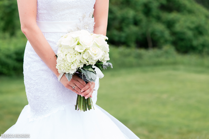 Orono Maine Wedding Photographer - White Bouquet