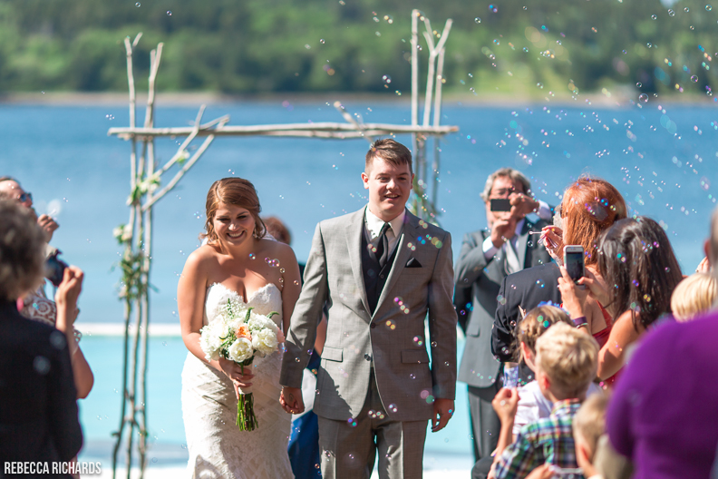 Maine Bubble Exit | Southwest Harbor Maine Wedding Photographer