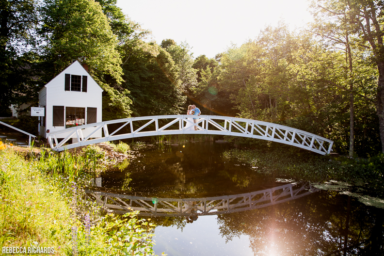 Bar Harbor elopement wedding | Maine wedding photographer | Somesville bridge
