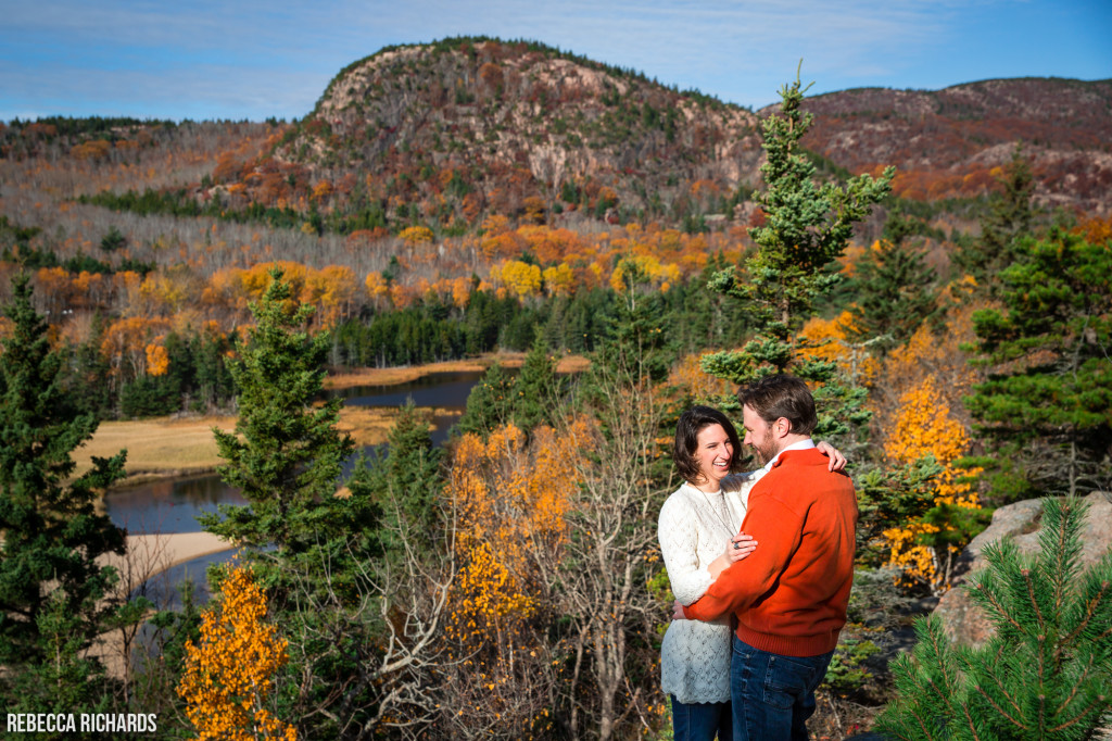 Acadia National Park Engagement Portraits Maine