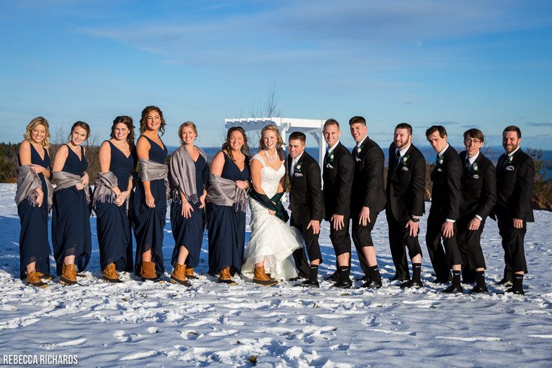 Winter wedding at Point Lookout Maine