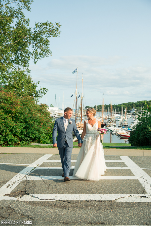 Camden Maine harbor wedding photography pictures